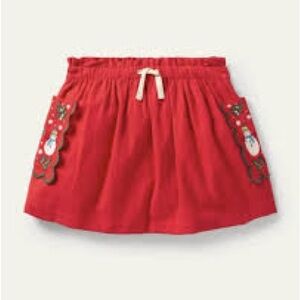 Mini Boden Red Ruffled Skirt